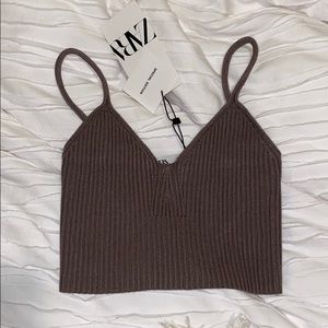 Zara Textured Crop Top